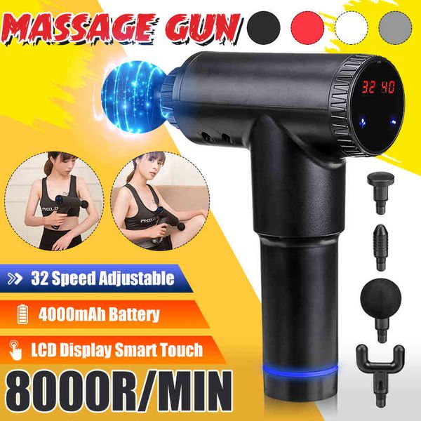 8000r/min muscle massage gun sport therapy massager body relaxation pain relief massager with 4000mah quickly charged 4 head 210324
8000r/min muscle massage gun sport therapy massager body relaxation pain relief massager with 4000mah quickly charged 4 head 210324