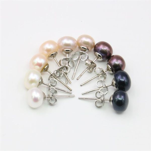 7-8mm near round white/pink/purple/black freshwater pearl stud earrings silver color diy jewelry making women girls gifts, Golden;silver
7-8mm near round white/pink/purple/black freshwater pearl stud earrings silver color diy jewelry making women girls gifts, Golden;silver