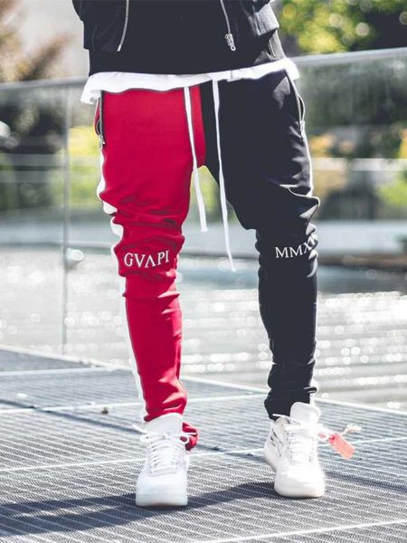 men's pants spring and autumn cotton sweatpants gym fitness trousers sportswear casual color matching jogging training pan, Black
men's pants spring and autumn cotton sweatpants gym fitness trousers sportswear casual color matching jogging training pan, Black