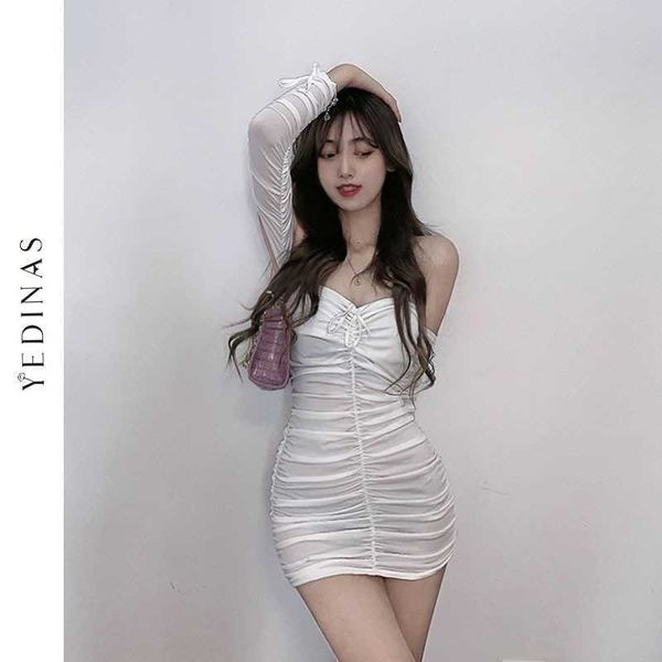 yedinas front drawstring bandage dresses women white strapless long sleeve club party summer off shoulder mini 210527, Black;gray
yedinas front drawstring bandage dresses women white strapless long sleeve club party summer off shoulder mini 210527, Black;gray