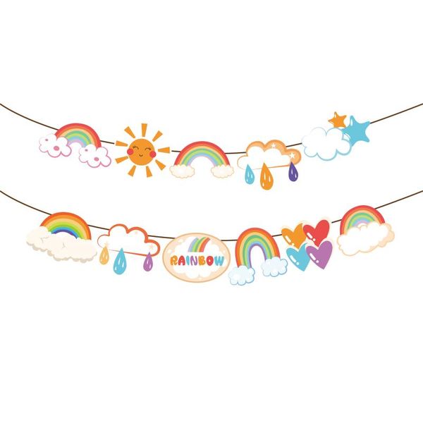 party decoration kids happy birthday colorful rainbow hanging banner decorations baby shower wall bunting diy favors 
party decoration kids happy birthday colorful rainbow hanging banner decorations baby shower wall bunting diy favors