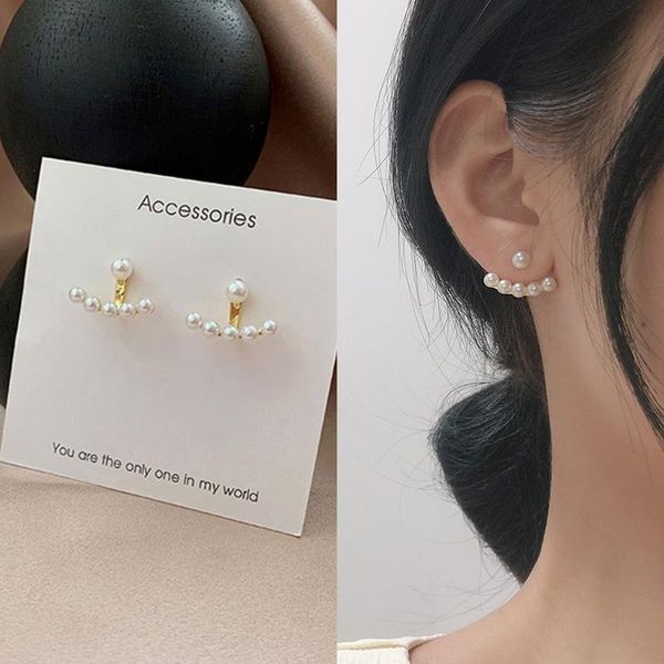 stud korean fashion pearl earrings temperament elegant style for women girls party wedding jewelry, Golden;silver
stud korean fashion pearl earrings temperament elegant style for women girls party wedding jewelry, Golden;silver