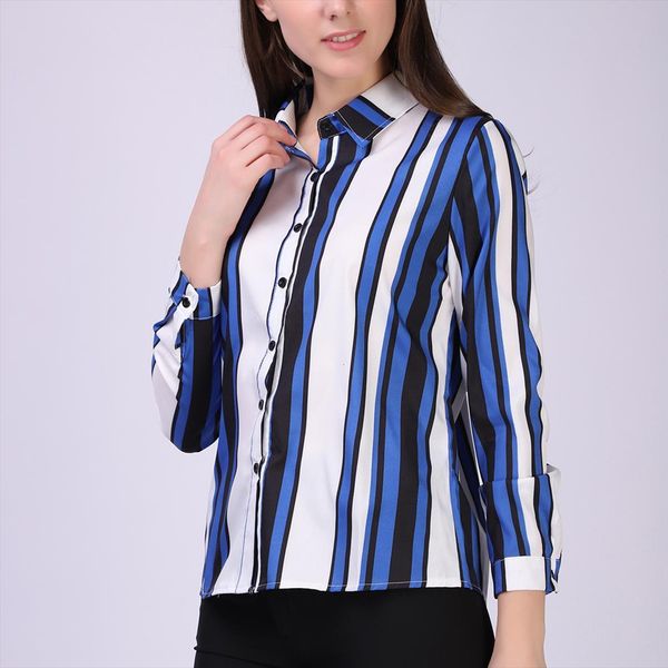 autumn korean fashion womens shirts and chiffon striped for ladies blusas femininas elegante clothing, White
autumn korean fashion womens shirts and chiffon striped for ladies blusas femininas elegante clothing, White