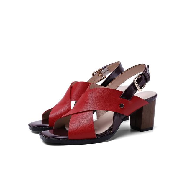 women shoes gladiator woman sandals genuine leather buckle strap ladies summer square heels peep toe female party, Black
women shoes gladiator woman sandals genuine leather buckle strap ladies summer square heels peep toe female party, Black