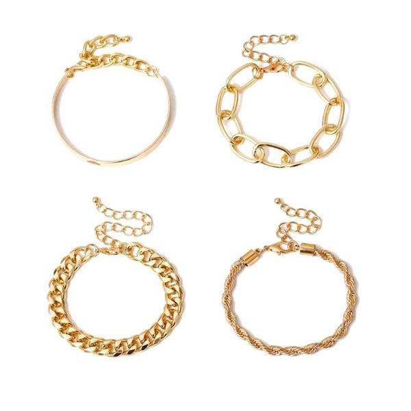link, chain 2021 4pcs punk curb cuban bracelets set for women miami boho thick gold color charm bangles fashion jewelry, Black
link, chain 2021 4pcs punk curb cuban bracelets set for women miami boho thick gold color charm bangles fashion jewelry, Black