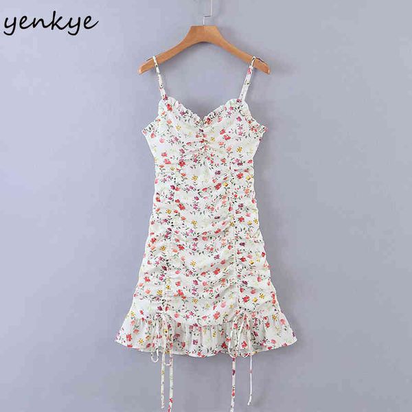 yenkye sweet ruffle floral print dress women front drawstring draped bodycon mini dress holiday summer sling chiffon robe 210515, Black;gray
yenkye sweet ruffle floral print dress women front drawstring draped bodycon mini dress holiday summer sling chiffon robe 210515, Black;gray