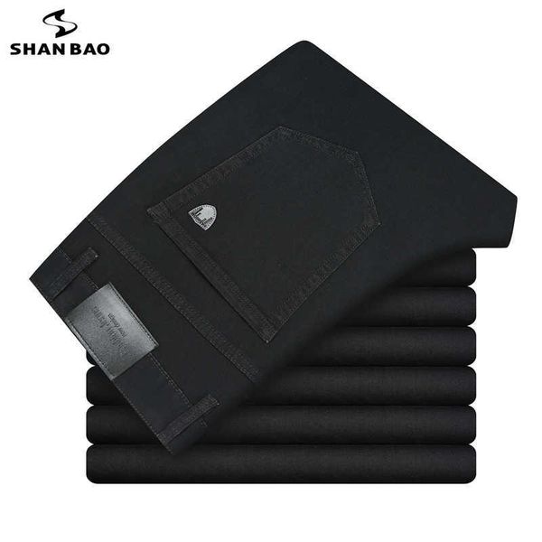 shan bao pure black lightweight straight jeans summer classic pocket leather men's casual thin stretch denim jeans 210531, Blue
shan bao pure black lightweight straight jeans summer classic pocket leather men's casual thin stretch denim jeans 210531, Blue
