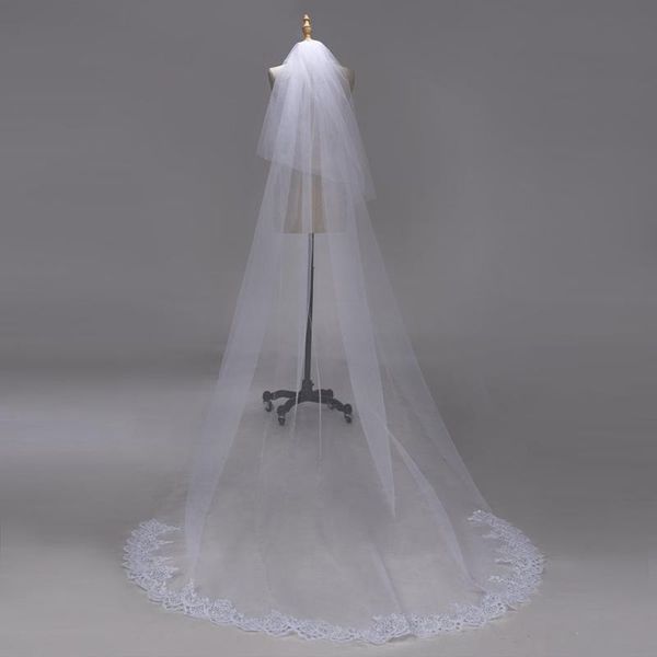 bridal veils 3m two layer lace edge with sequins white ivory cathedral wedding veil long accessories, Black
bridal veils 3m two layer lace edge with sequins white ivory cathedral wedding veil long accessories, Black