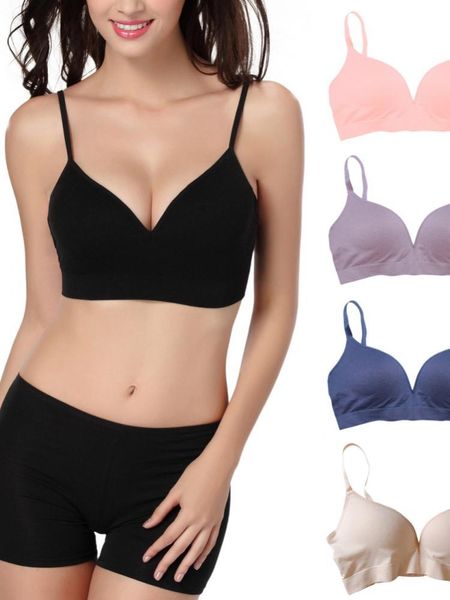 bras ladies' one-piece seamless bra, no steel ring, cup, underwear, solid color, full thin and soft, Red;black 
bras ladies' one-piece seamless bra, no steel ring, cup, underwear, solid color, full thin and soft, Red;black