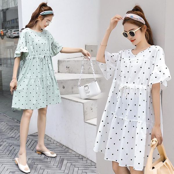 maternity dresses 94344# dress summer cotton short sleeves loose stylish pregnant women mom, White
maternity dresses 94344# dress summer cotton short sleeves loose stylish pregnant women mom, White