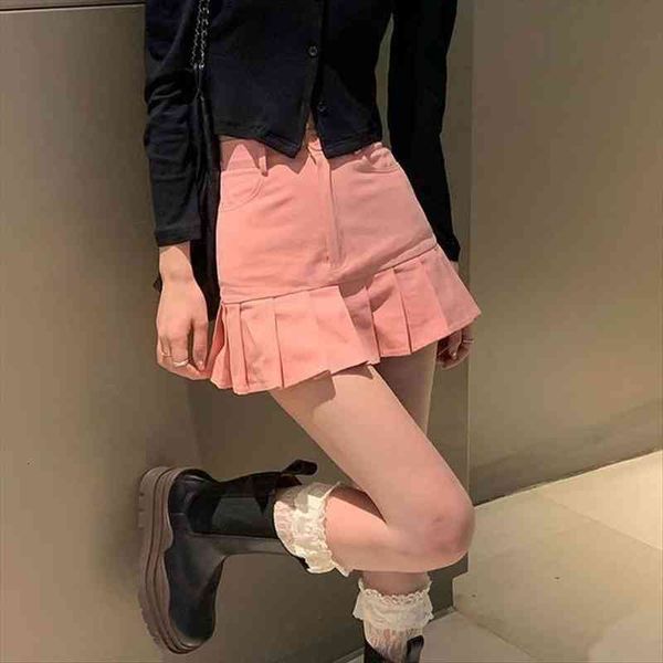 kawaii denim high women skirts waisted slim pleated mini for girls summer korean fashion harajuku streetwear, Black
kawaii denim high women skirts waisted slim pleated mini for girls summer korean fashion harajuku streetwear, Black