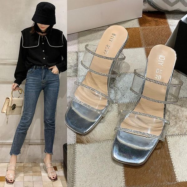 slippers women shoes crystal thick transparent super high heels fashion clear 2021 summer elegant slides zapatos de mujer, Black
slippers women shoes crystal thick transparent super high heels fashion clear 2021 summer elegant slides zapatos de mujer, Black