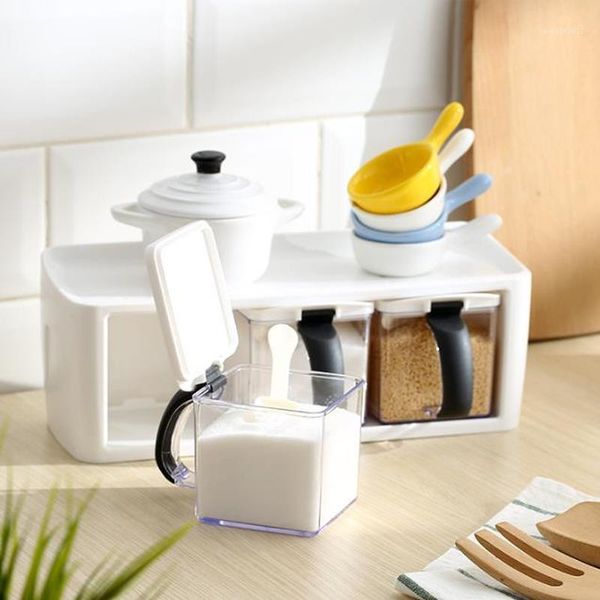spice rack organizer sugar bowl salt shaker seasoning container boxes with spoons kitchen supplies storage set bottles & jars
spice rack organizer sugar bowl salt shaker seasoning container boxes with spoons kitchen supplies storage set bottles & jars