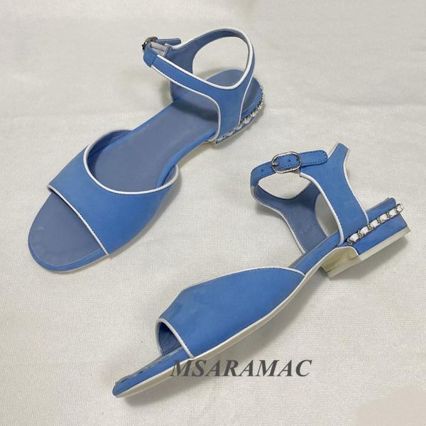 sandals summer macaron color peep toe chain decoration flat genuine leather round woman dress shoes party, Black
sandals summer macaron color peep toe chain decoration flat genuine leather round woman dress shoes party, Black