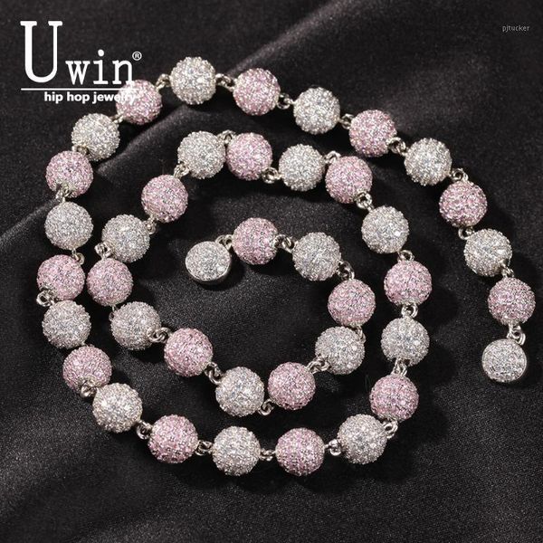 uwin 8.5mm spherical chain round cz stone beads bracelet paved bling pink gold iced out link choker necklace hiphop jewelry chains1, Silver
uwin 8.5mm spherical chain round cz stone beads bracelet paved bling pink gold iced out link choker necklace hiphop jewelry chains1, Silver