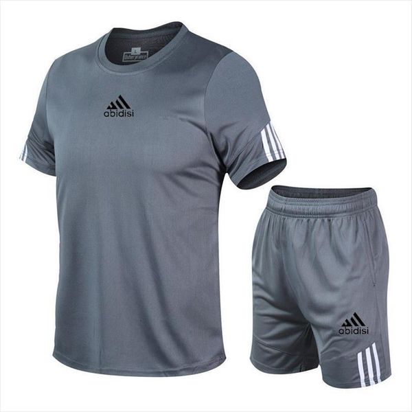 summer short sleeve shorts set mens tracksuits mesh o neck sportswear brand running fitness training clothes, Gray
summer short sleeve shorts set mens tracksuits mesh o neck sportswear brand running fitness training clothes, Gray