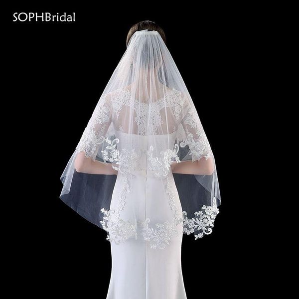 bridal veils arrival two-layer lace applique wedding veil headwear accessories voile mariage velos de novia wesele, Black
bridal veils arrival two-layer lace applique wedding veil headwear accessories voile mariage velos de novia wesele, Black