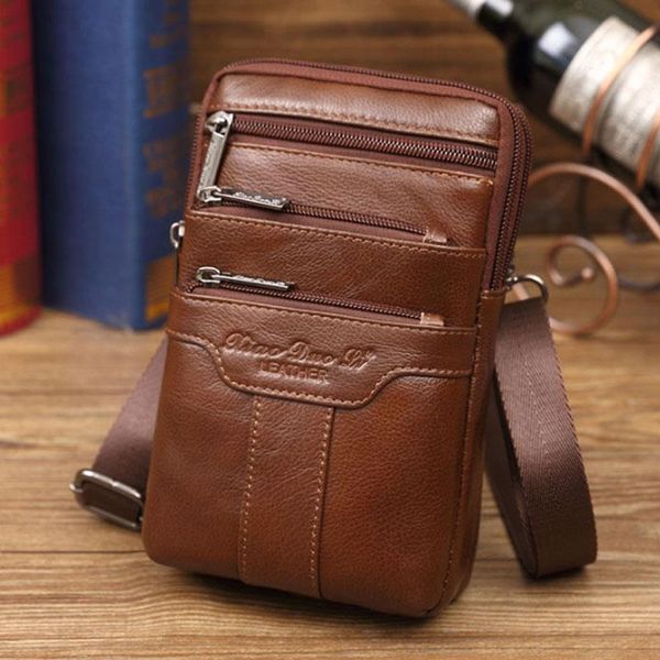 fashion style men genuine leather waist bag cell/mobile phone coin purse pocket belt military male crossbody shoulder bag
fashion style men genuine leather waist bag cell/mobile phone coin purse pocket belt military male crossbody shoulder bag