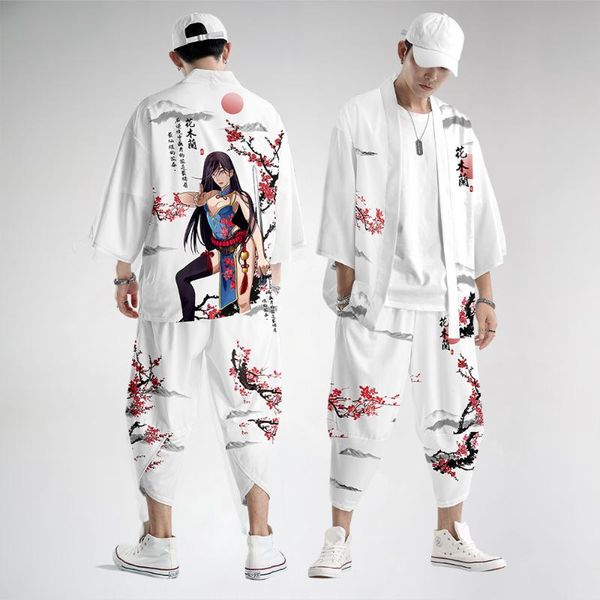 ethnic clothing chinese huamulan printed white japanese kimono haori and pants men traditional harajuku streetwear cardigan yukata, Red
ethnic clothing chinese huamulan printed white japanese kimono haori and pants men traditional harajuku streetwear cardigan yukata, Red