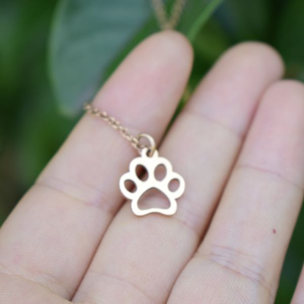 europe and the united states personality pet footprints chain necklace female dog paw print cat paw print clavicle, Silver
europe and the united states personality pet footprints chain necklace female dog paw print cat paw print clavicle, Silver