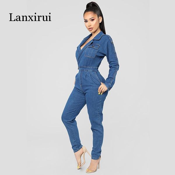 women's jumpsuits & rompers 2021 women denim jumpsuit ladies long sleeve jeans female casual plus size overall playsuit with pocket, Black;white
women's jumpsuits & rompers 2021 women denim jumpsuit ladies long sleeve jeans female casual plus size overall playsuit with pocket, Black;white