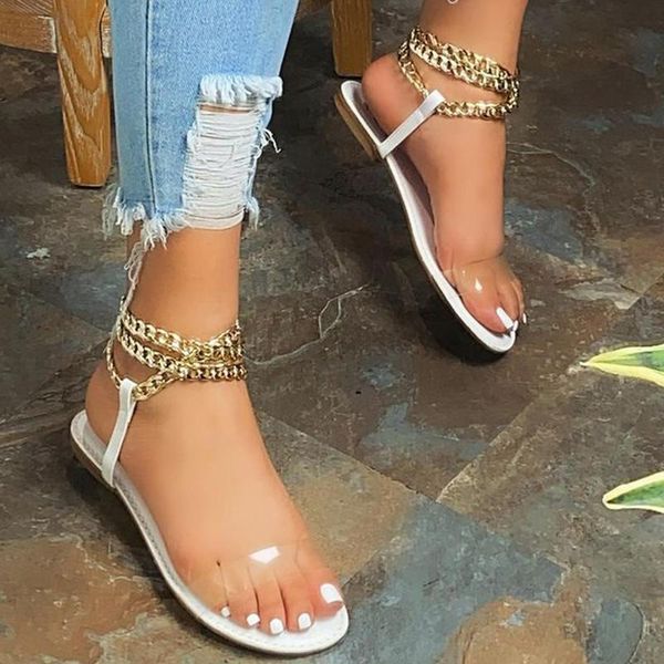 summer flat sandals women transparent fashion gladiator ladies chain open toe outdoor sandalia feminina, Black
summer flat sandals women transparent fashion gladiator ladies chain open toe outdoor sandalia feminina, Black