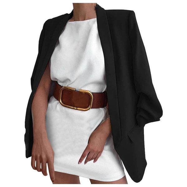 women's suits & blazers fashion blazer woman open cardigan casual oversized pockets jackets coat slim temperament ladies blaze jacket, White;black
women's suits & blazers fashion blazer woman open cardigan casual oversized pockets jackets coat slim temperament ladies blaze jacket, White;black