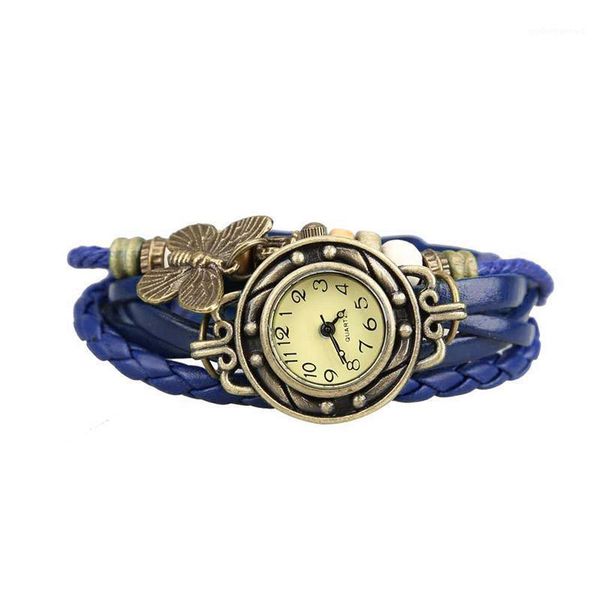 wristwatches ly women retro bracelet wrist watch weave wrap faux leather butterfly beads pendant chain m99, Slivery;brown
wristwatches ly women retro bracelet wrist watch weave wrap faux leather butterfly beads pendant chain m99, Slivery;brown