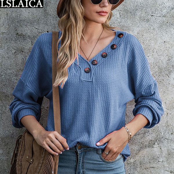 women blouses casual long sleeve v neck button for fashion solid irregular female shirts streetwear plus size clothes 210520, White
women blouses casual long sleeve v neck button for fashion solid irregular female shirts streetwear plus size clothes 210520, White