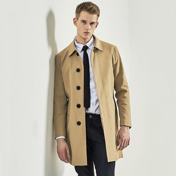 men's trench coats male arrive single breasted medium-long khaki fashion coat slim soild s-3xl, Tan;black
men's trench coats male arrive single breasted medium-long khaki fashion coat slim soild s-3xl, Tan;black