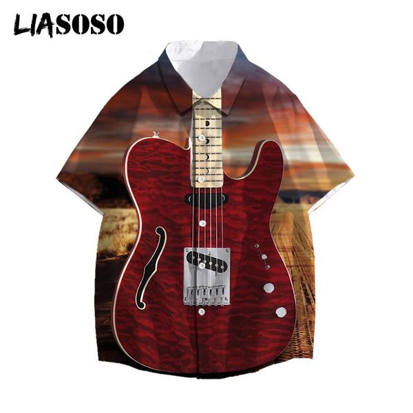 men's casual shirts liasoso arrival women men hawaiian camicias wild guitar 3d printed short-sleeve, White;black
men's casual shirts liasoso arrival women men hawaiian camicias wild guitar 3d printed short-sleeve, White;black