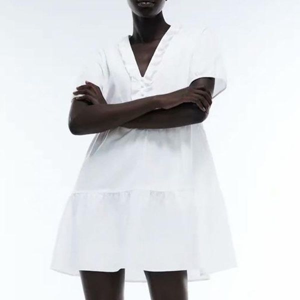 party dresses kumsvag women summer vintage mini dress 2021 short sleeve v-neck cascading ruffle female elegant street a-line vestidos, White;black
party dresses kumsvag women summer vintage mini dress 2021 short sleeve v-neck cascading ruffle female elegant street a-line vestidos, White;black