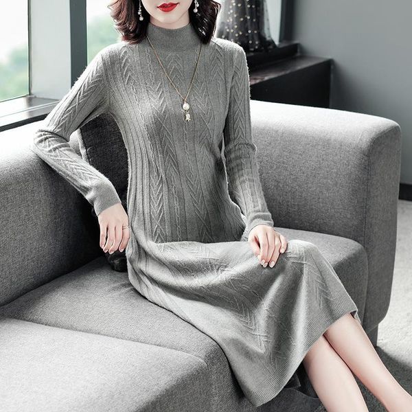 knitting dress female 100% wool of fund 2021 autumn winters twist all cultivate morality casual dresses, Black;gray
knitting dress female 100% wool of fund 2021 autumn winters twist all cultivate morality casual dresses, Black;gray