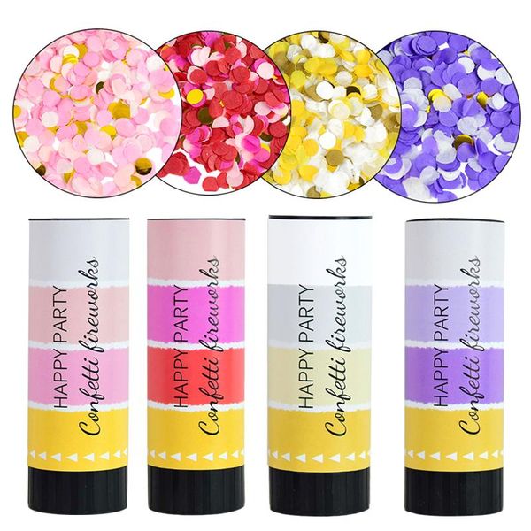 mixed color metallic confetti wedding party round cannons for celebration graduation birthday supplies decoration
mixed color metallic confetti wedding party round cannons for celebration graduation birthday supplies decoration