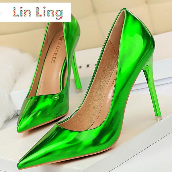 patent leather woman pumps linling shoes high heels women pointed toe basic pump plus size 43 dress, Black
patent leather woman pumps linling shoes high heels women pointed toe basic pump plus size 43 dress, Black