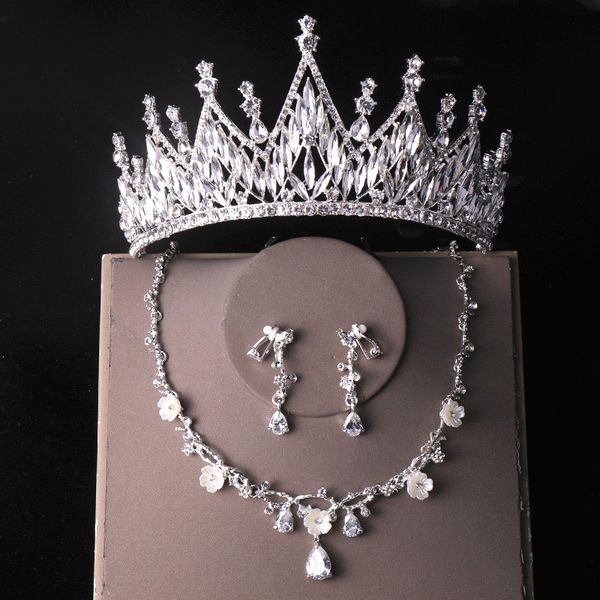 crown necklace and earring set bridal wedding headpieces party dress woman fashion jewelry designer rhinestone birthday party show gift box, Silver
crown necklace and earring set bridal wedding headpieces party dress woman fashion jewelry designer rhinestone birthday party show gift box, Silver