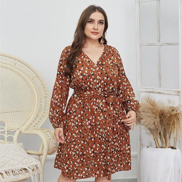 plus size women clothing 2021 spring summer female buttons v neck long sleeve floral print casual dress 4xl large dresses, Black;gray
plus size women clothing 2021 spring summer female buttons v neck long sleeve floral print casual dress 4xl large dresses, Black;gray