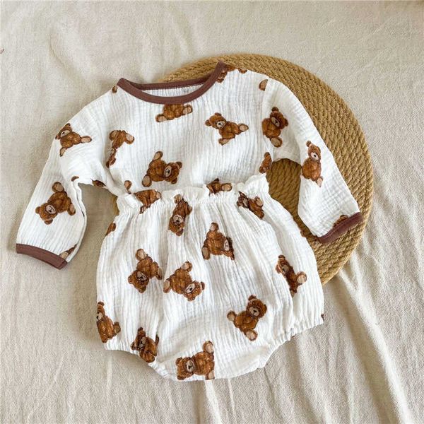 bear leader baby clothes set 2021 new fashion kids toddler t-shirt pants trousers children's casual bear clothing suits y0909, White
bear leader baby clothes set 2021 new fashion kids toddler t-shirt pants trousers children's casual bear clothing suits y0909, White