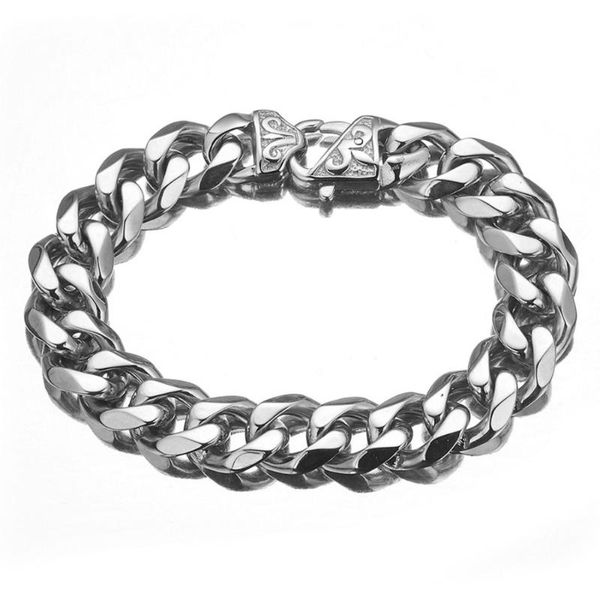 link, chain fashion cuba curb bracelet silver stainless steel men/men personality gift jewelry 12 / 15mm 7-11", Black
link, chain fashion cuba curb bracelet silver stainless steel men/men personality gift jewelry 12 / 15mm 7-11", Black