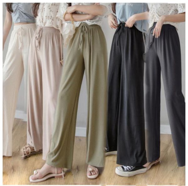 women's pants & capris casual trouser elastic waist plus size women summer thin knit trousers black wide leg loose ankle length, Black;white
women's pants & capris casual trouser elastic waist plus size women summer thin knit trousers black wide leg loose ankle length, Black;white