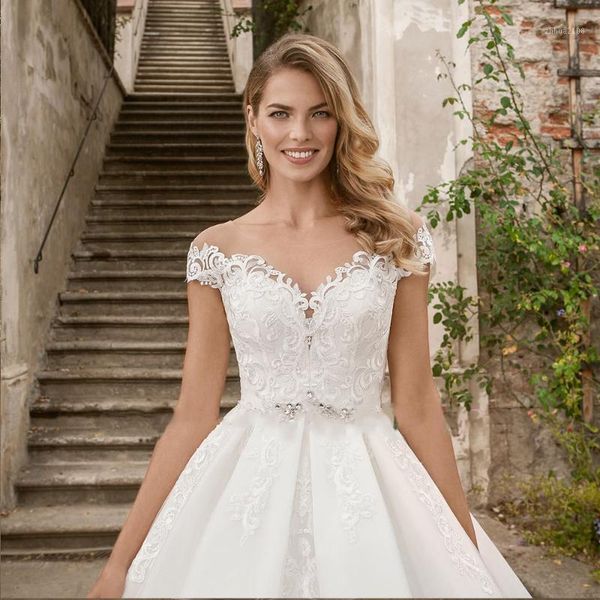 other wedding dresses special princess ball gown plus size mariage sparkly beading crystal waist appliques short sleeve dress1, White
other wedding dresses special princess ball gown plus size mariage sparkly beading crystal waist appliques short sleeve dress1, White