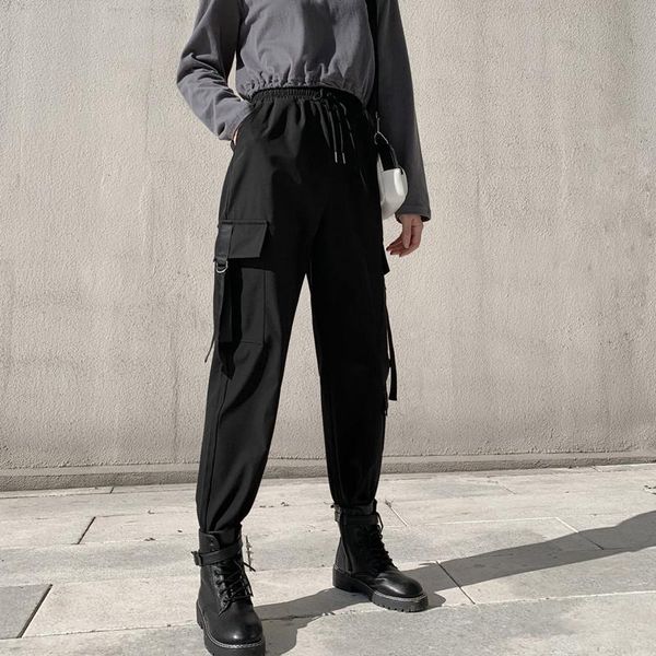 women's pants & capris 2021 women cargo plus size spring loose solid black trousers with pockets buttons decorate bootcuts casual wear, Black;white
women's pants & capris 2021 women cargo plus size spring loose solid black trousers with pockets buttons decorate bootcuts casual wear, Black;white