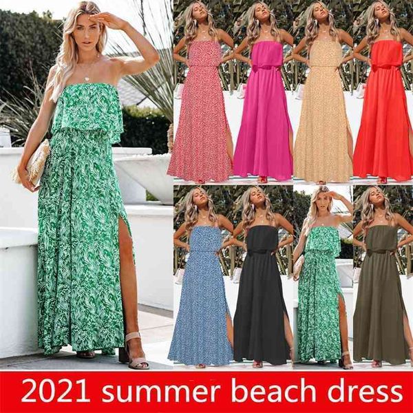 summer women floral print beach maxi dress sleeveless ruffles side split female holiday long vestidos xl 210520, Black;gray
summer women floral print beach maxi dress sleeveless ruffles side split female holiday long vestidos xl 210520, Black;gray