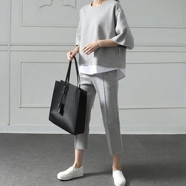 autumn casual o neck womenpant fake two pieces 3 4 length pants piece sets loose splits sleeve cotton suits, White
autumn casual o neck womenpant fake two pieces 3 4 length pants piece sets loose splits sleeve cotton suits, White