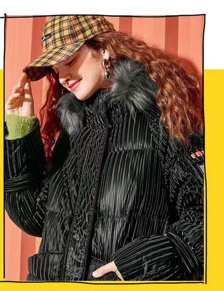 women's swimwear down jacket wool collar fashion bright face in the long coat, White;black
women's swimwear down jacket wool collar fashion bright face in the long coat, White;black