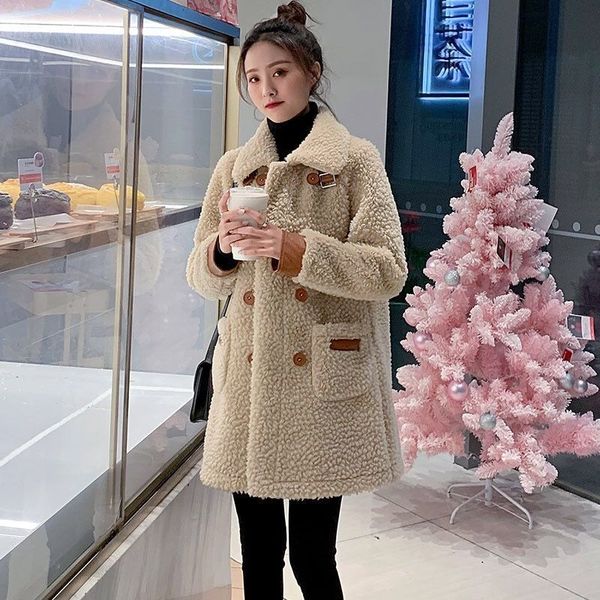 new artificial lamb 2021 autumn and winter warm mid-length all-match fur coat korean version, Black
new artificial lamb 2021 autumn and winter warm mid-length all-match fur coat korean version, Black