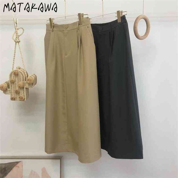 matakawa solid woman skirts spring and summer temperament skirt mid-length profile a-line skirts womens 210513, Black
matakawa solid woman skirts spring and summer temperament skirt mid-length profile a-line skirts womens 210513, Black