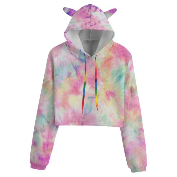 women's hoodies & sweatshirts women tie-dye print streetwear girl hip hop sportswear cat ear hat sweatshirt bare midriff hoodie, Black
women's hoodies & sweatshirts women tie-dye print streetwear girl hip hop sportswear cat ear hat sweatshirt bare midriff hoodie, Black