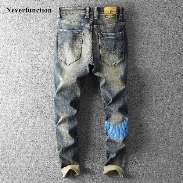 jeans men vintage ripped slim fit cotton straight trousers streetwear man hip hop holes printed casual joggers denim, Blue
jeans men vintage ripped slim fit cotton straight trousers streetwear man hip hop holes printed casual joggers denim, Blue