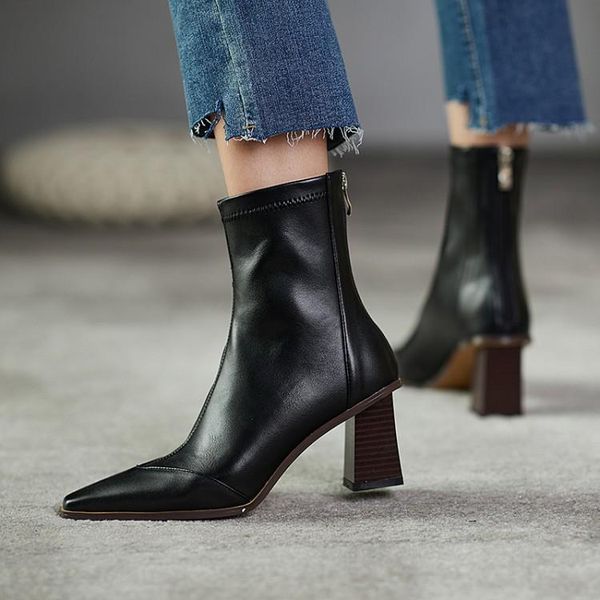 boots bright2021 women's pointed thi heel short can be used with ba zipper high-heeled thin and elastic large, Black
boots bright2021 women's pointed thi heel short can be used with ba zipper high-heeled thin and elastic large, Black